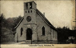 Universalist Church Nicholson, PA Postcard Postcard