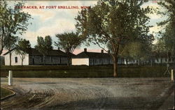 Barracks at Fort Snelling, Minn Postcard