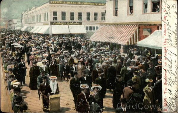 The Boardwalk on a bright day Atlantic City New Jersey