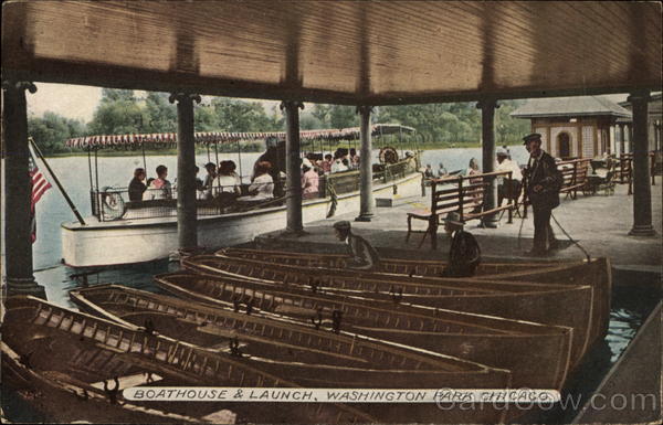 Boathouse & Launch, Washington Park Chicago Illinois