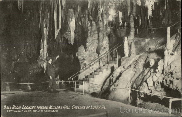 Ball Room, looking toward Miller's Hall, Caverns of Luray Virginia