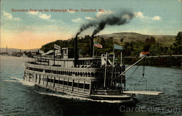 Excursion Boat on the Mississippi River Hannibal Missouri