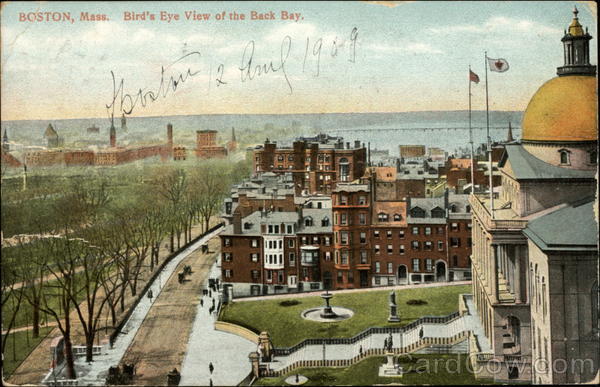 Bird's Eye View of the Back Bay Boston Massachusetts