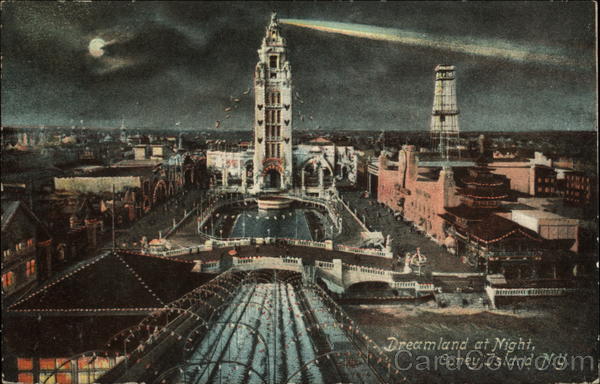 Dreamland at Night Coney Island New York