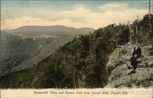 Kaaterskill Clove and Haines Falls from Sunset Rock New York