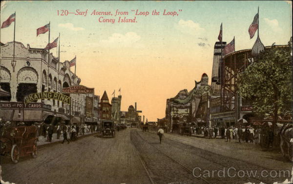 120-Surf Avenue, From Loop the Loop. Coney Island New York