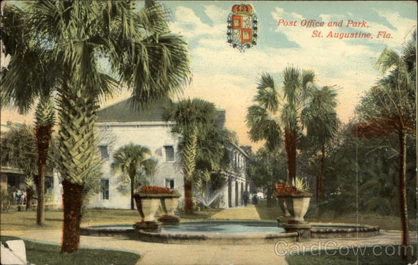 Post Office and Park St. Augustine Florida