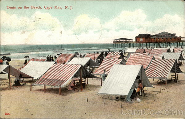 Tents on the Beach Cape May New Jersey