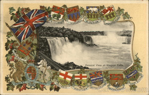 General View of Niagara Falls ON Canada Ontario