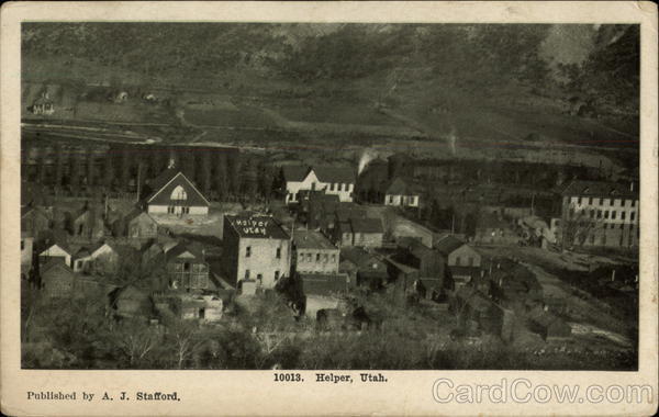Birds Eye View of Town Helper Utah