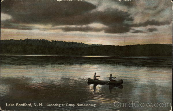 Canoeing at Camp Namaschaug Spofford Lake New Hampshire