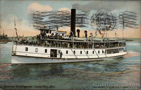 Steamer Michigonne Casco Bay Maine Steamers
