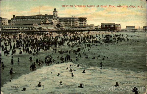 Bathing Grounds North of Steel Pier Atlantic City New Jersey