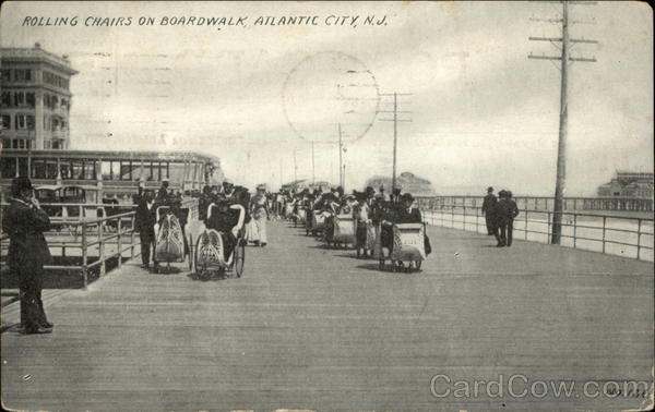 Rolling Chairs on Boardwalk Atlantic City New Jersey