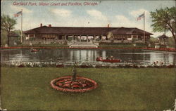 Garfield Park, Water Court and Pavilion Postcard