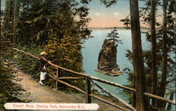 Siwash Rock, Stanley Park Postcard