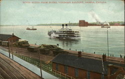 River Scene from Hotel Vendome Balcony Postcard