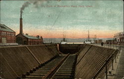 Dry Dock at Bremerton Navy Yard Postcard