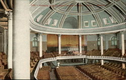Interior of First Presbyterian Church Postcard
