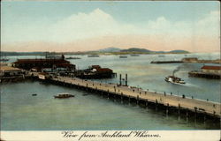 View from Auckland Wharves New Zealand Postcard Postcard