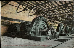 Interior of Power House, Ontario Power Co Postcard