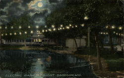 Electric Park at Night Postcard