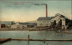 Log Entrance, Paine Lumber Co Postcard