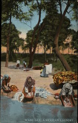 Wash Day, A Mexican Laundry Women Postcard Postcard