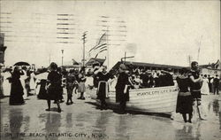 On the Beach, showing Life Boat Postcard