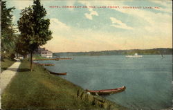 Hotel Conneaut on the Lake front Conneaut Lake, PA Postcard Postcard