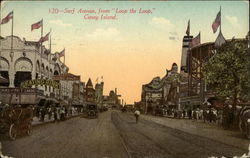 120-Surf Avenue, From "Loop the Loop." Coney Island Postcard