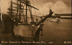 Grain Vessels in Portland Harbor Postcard