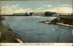 Controlling Works, Drainage Canal Joliet, IL Postcard Postcard
