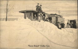 Snow Bound Trolley Cars Trolleys & Streetcars Postcard Postcard