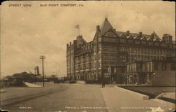 Street View, Dock, Hotel Chamberlain, Kimberly's Store Postcard
