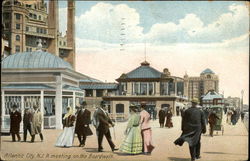 A meeting on the Boardwalk Postcard