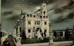 Young's Home Million Dollar Pier At Night Postcard