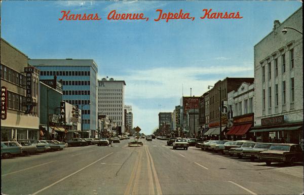 Kansas Avenue looking south, main street of Topeka