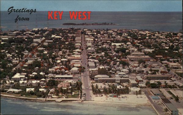 Airview of City Key West Florida Lewis McLain