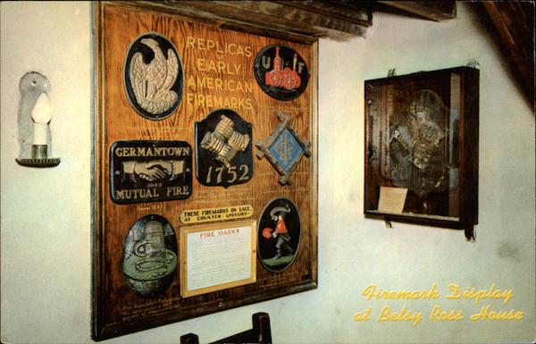 Firemark Display at Betsy Ross House Philadelphia Pennsylvania