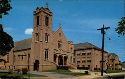 St. Mary's Catholic Church School and Convent Pompton Lakes, NJ Postcard Postcard