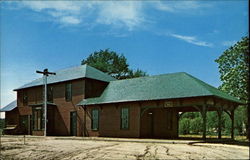 Burlington Depot Red Cloud, NE Postcard Postcard