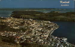 Aerial View of Kodiak Alaska Postcard Postcard