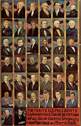 Portraits of US Presidents Postcard