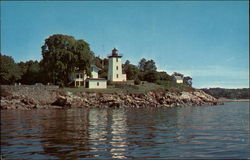 Hospital Point and Lighthouse, Beverly Harbor Postcard