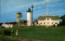 Chatham Light and Coast Guard Station Massachusetts Postcard Postcard