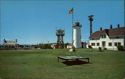 The Lighthouse and Coast Guard Station, Chatham Cape Cod, MA Postcard Postcard