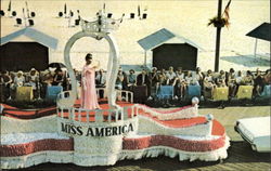 "There she goes, Miss America" Postcard