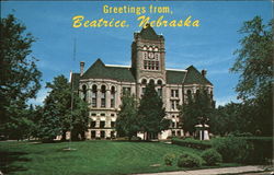 Gage County Courthouse Beatrice, NE Postcard Postcard