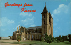 St. Fidelis Church Victoria, KS Postcard Postcard